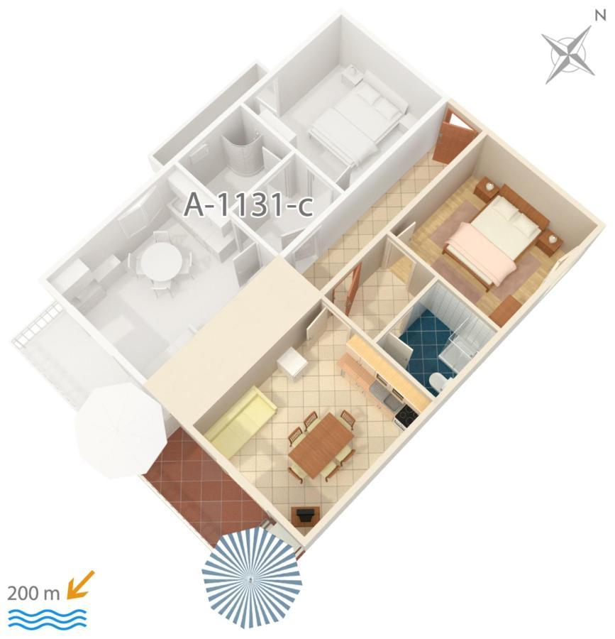 Apartman With A Parking Space Marusici, Omis - 1131 Mimice